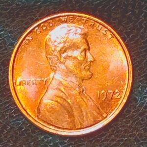 💥1972 P, OVERDATE Lincoln Penny, 💥EXCELLENT COLOR👍 and BRILLIANT CONDITION!💯